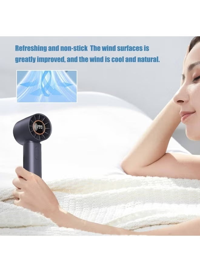 Turbo Travel Handheld Fan - Bladeless Turbo Personal Fan for Outdoor | Sturdy Build, Battery-Powered Design with Airflow Adjustment for Beach, Camping, Work, 16.4x5.5x6cm - Image 5