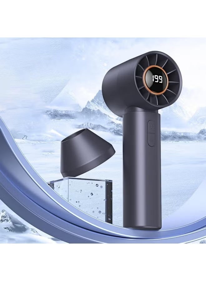 Turbo Travel Handheld Fan - Bladeless Turbo Personal Fan for Outdoor | Sturdy Build, Battery-Powered Design with Airflow Adjustment for Beach, Camping, Work, 16.4x5.5x6cm - Image 1