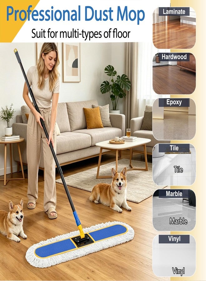SOBONNE 24" Large Commercial Dust Mop for Floor Cleaning - Image 3