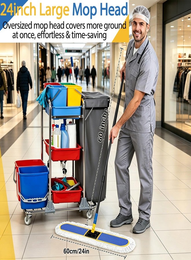 SOBONNE 24" Large Commercial Dust Mop for Floor Cleaning - Image 2