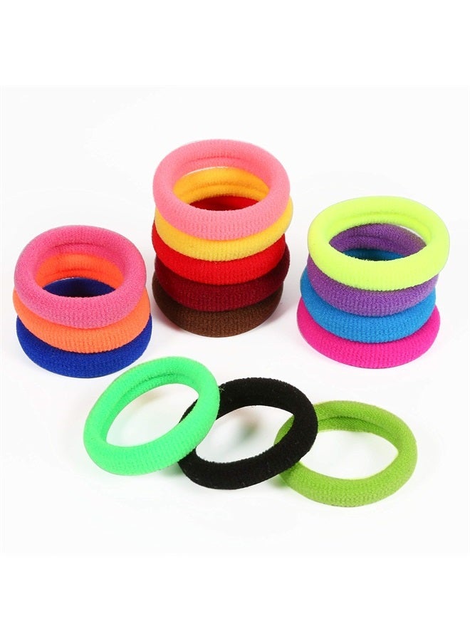 120 Pcs Baby Hair Ties, Cotton Toddler Hair Ties for Girls and Kids, Multicolor Small Seamless Hair Bands Elastic Ponytail Holders(15 Colors)