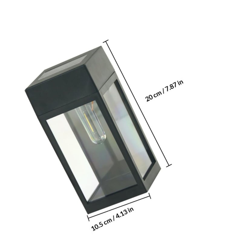Solar Powered Waterproof LED Wall Light With Motion Sensor For Outdoor Garden Patio Black - Image 3