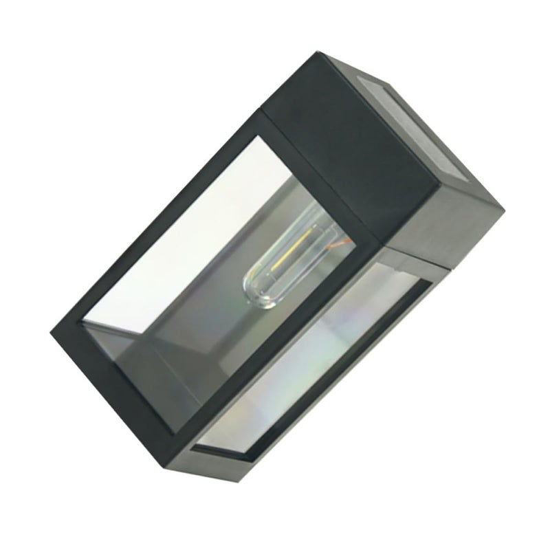 Solar Powered Waterproof LED Wall Light With Motion Sensor For Outdoor Garden Patio Black - Image 2