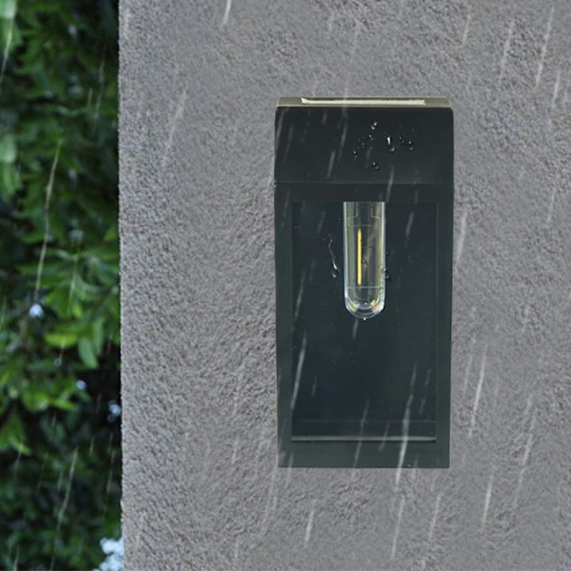 Solar Powered Waterproof LED Wall Light With Motion Sensor For Outdoor Garden Patio Black - Image 5