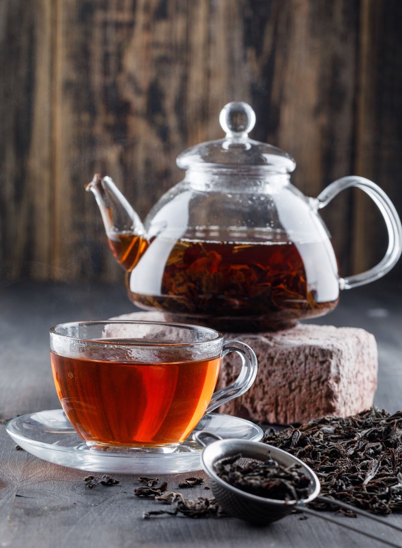 Black Ice Tea Peach Cocktail Strong Loose Leaf Breakfast Invigorating Aroma