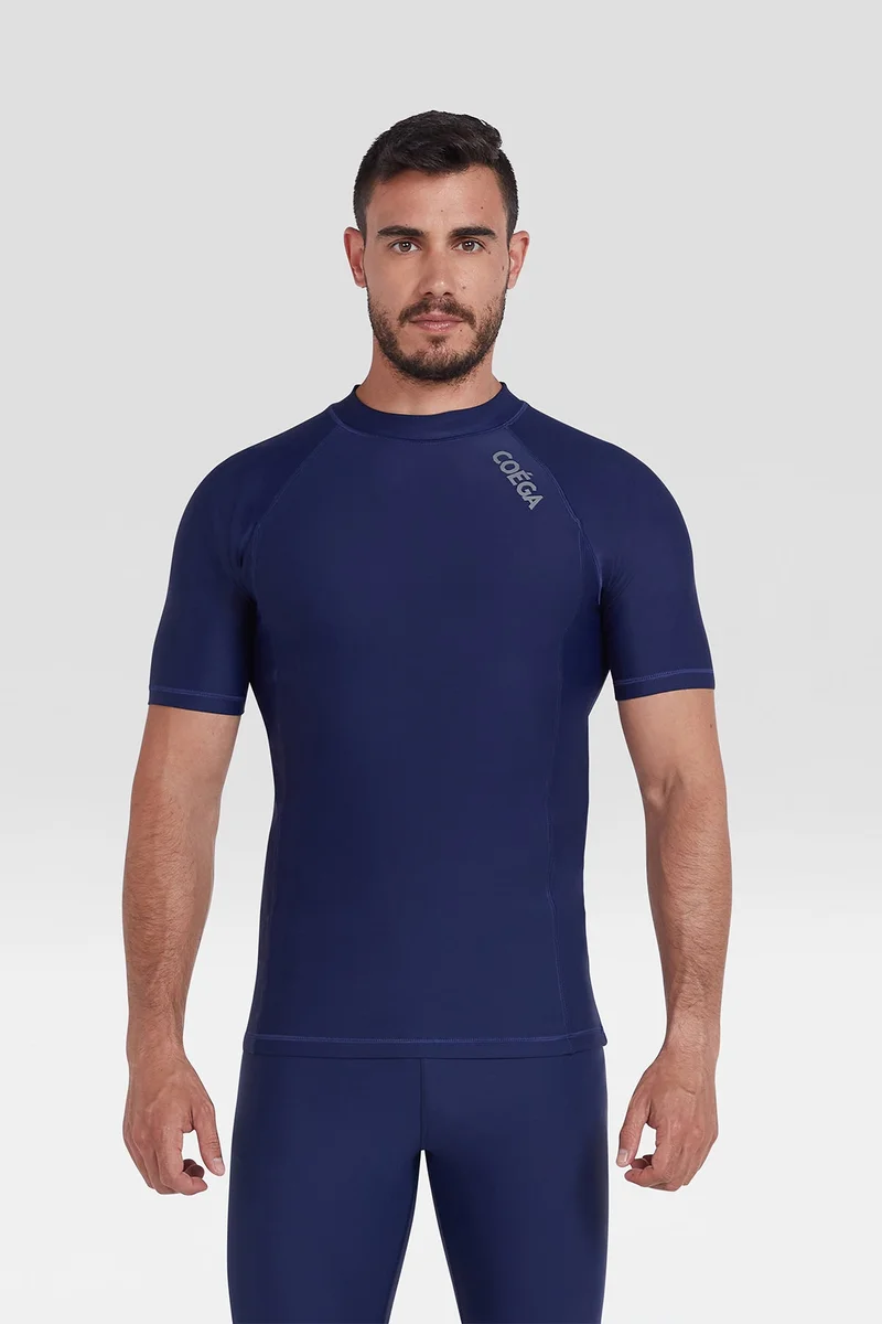 COEGA  Mens Rashguard Short Sleeve - Navy