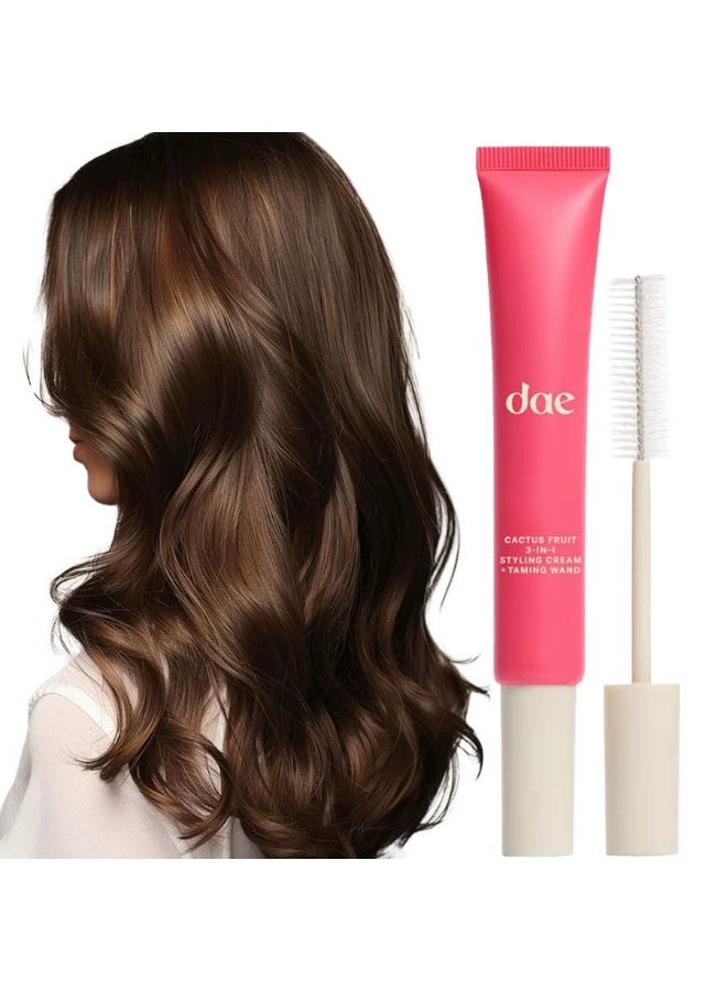 DAE Hair Cactus Fruit 3-In-1 Styling Cream & Taming Wand - Tame Flyaways, Smooth Frizz, Style Edges 20ml(0.6 oz.) - Image 1