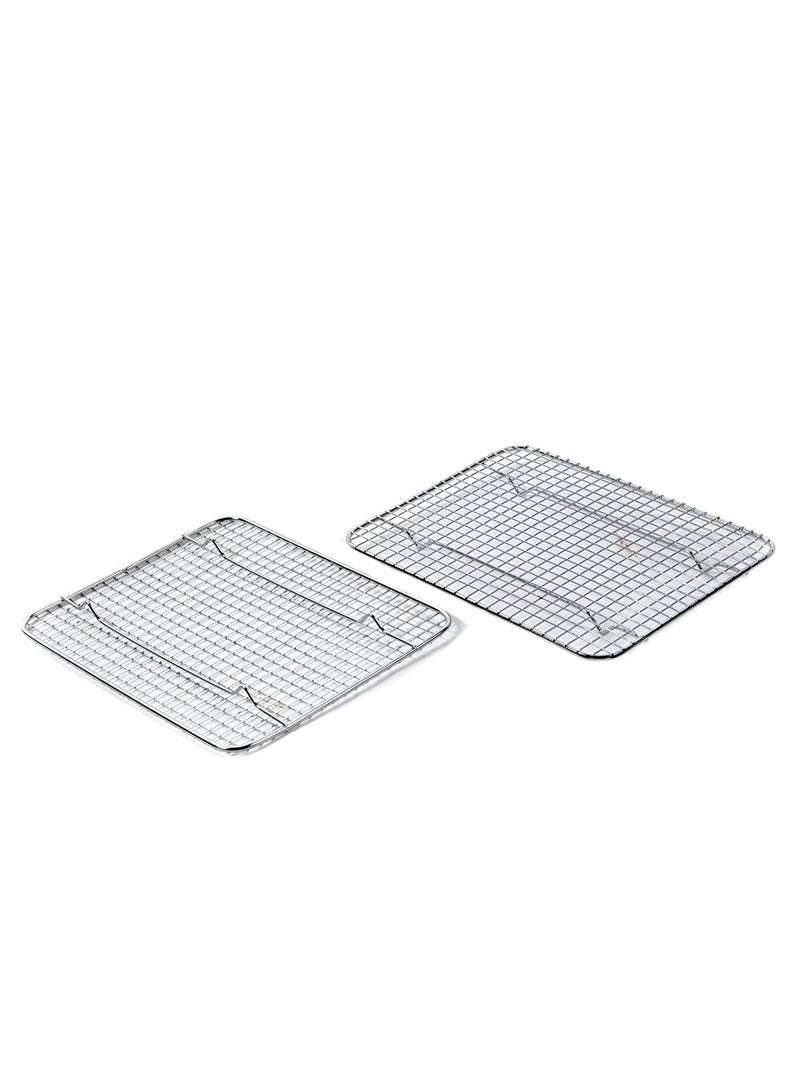 Great Credentials Great Credentials© Heavy-Duty Cooling Rack, Cooling Racks, Wire Pan Grade, Commercial Grade, Oven-Safe, Chrome (8 x 10 Inch) - Image 1