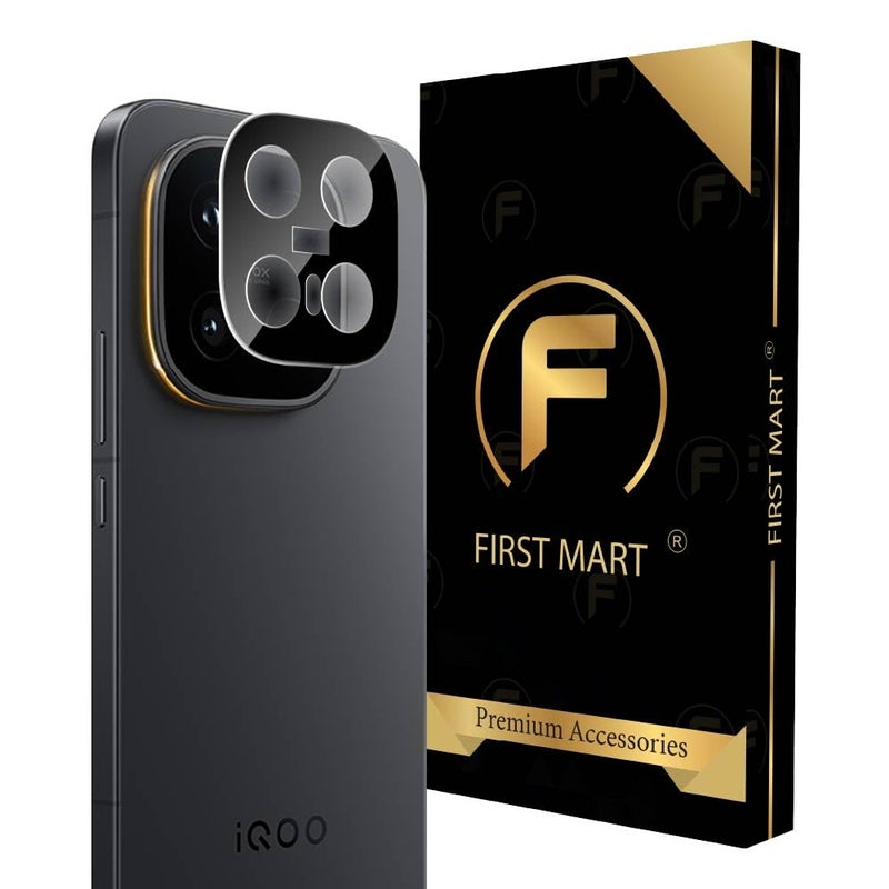 FIRST MART Premium Camera Lens Protection For iQOO 15 5G (6.85 Inches) With Edge-to-Edge Protector Coverage and Installation Kit |Black, Pack of 1 - Image 1