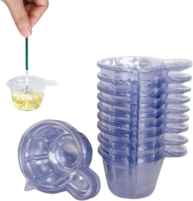 Bavooty Plastic Transparent Measuring Cup, Crystal Epoxy Mixing Cup, Resin Moulds Resin Mixing Cup, Plastic Disposable Resin Dispenser Cup, Epoxy Mixing Cup with Handle, Transparent Disposable Pigment Cup, 40 - Image 1