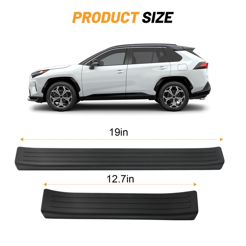 Jetuplusllc Door Sill Protector, Anti-Scratch Car Door Protection Compatible with Toyota RAV4 Hybrid, RAV4 Prime, RAV4-4 Door Set, Black - Image 5