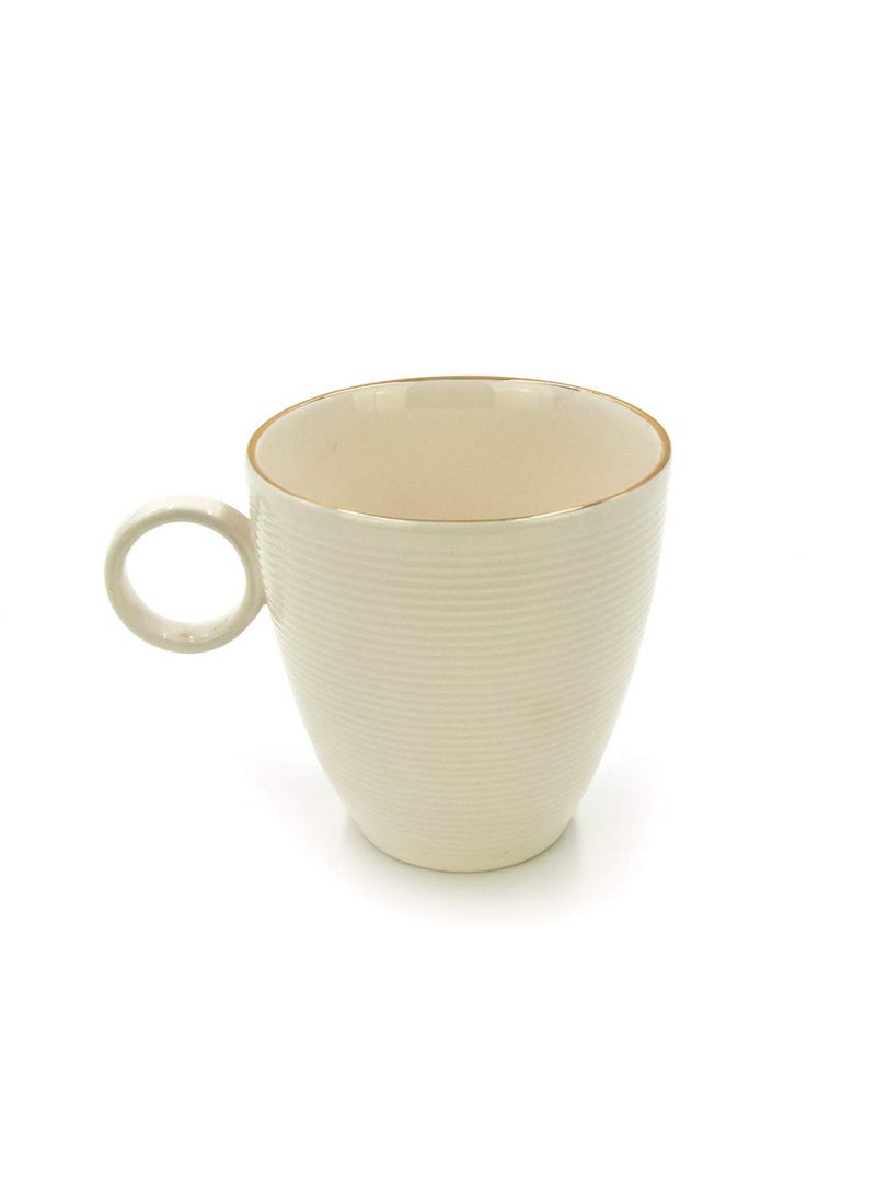 QUALITIER Mug White-Gold 