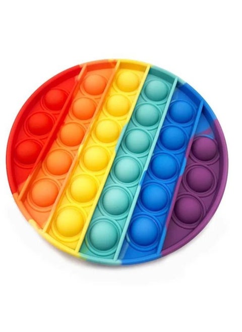 Rainbow Pop Fidget Toy Push Pop Bubble Fidget Sensory Toy for Kids and Adults Circle