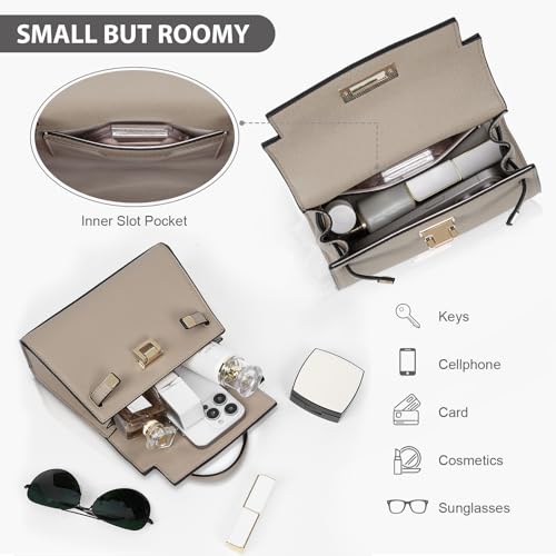 YFGBCX Mini Satchel Bag Top Handle Purse for Women Small Crossbody Bag Handbag Designer Purse with Detachable Strap - Image 5
