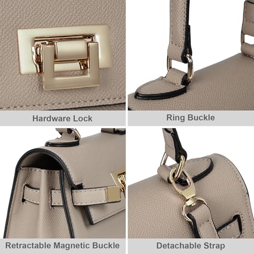 YFGBCX Mini Satchel Bag Top Handle Purse for Women Small Crossbody Bag Handbag Designer Purse with Detachable Strap - Image 4