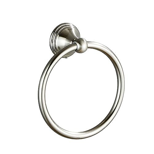 bluebyrne Towel Ring for Bathroom, Brushed Nickel Hand Towel Holder 1 Pack, Bathroom Accessories and Towel Racks for Bathroom Wall Mount - Image 1