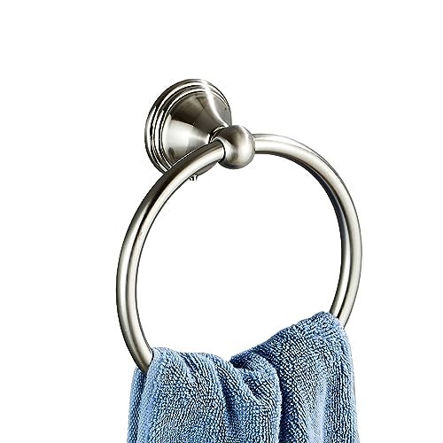 bluebyrne Towel Ring for Bathroom, Brushed Nickel Hand Towel Holder 1 Pack, Bathroom Accessories and Towel Racks for Bathroom Wall Mount - Image 2