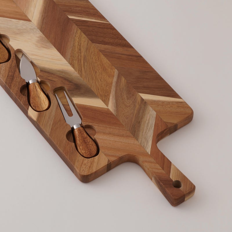 Alberto Acacia Wood Cheese Board 48*20*2Cm, Brown - Image 2