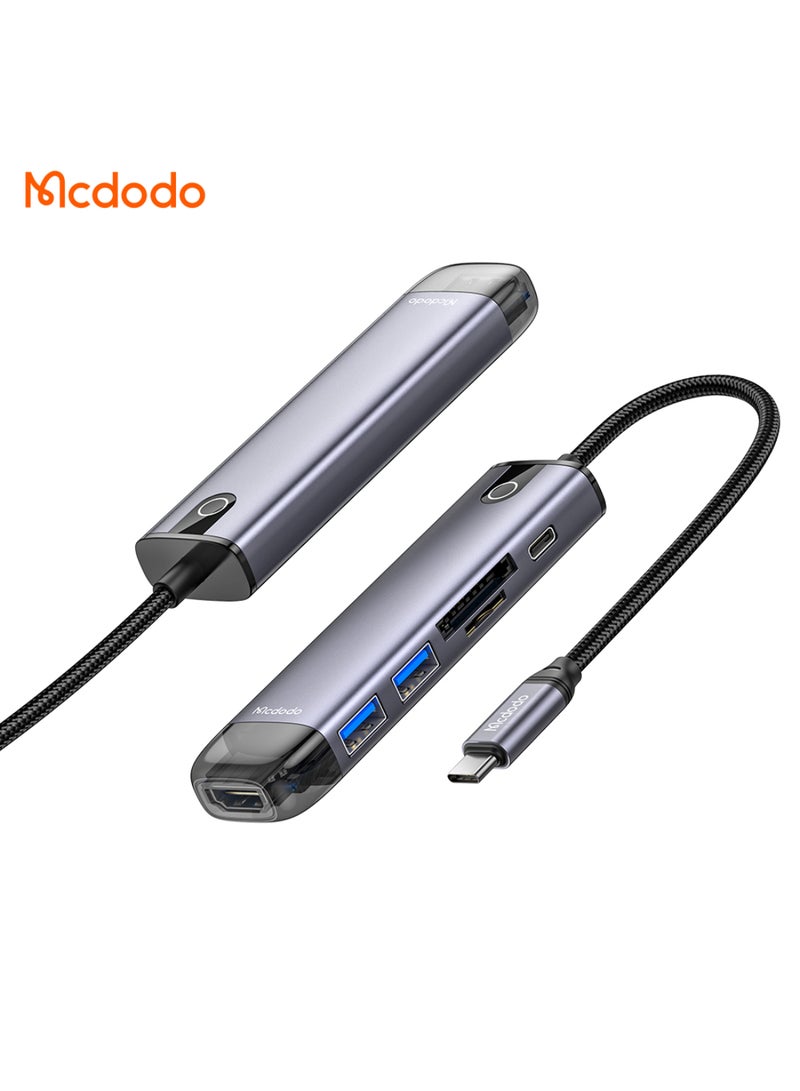 Mcdodo | 6 in 1 HUB

(HDMI; USB-A 3.0*2; USB-C(PD 100W);  SD/TF Card Slot） - Image 1