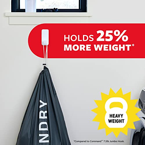 Command 10 lb XL Heavyweight Hook, 2 Wall Hooks and 6 Command Strips, Damage-Free Hanging with Adhesive, Heavy Duty Hanging Great for Christmas Decorations - Image 3