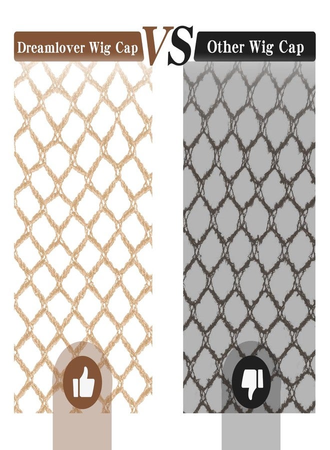 Dreamlover Mesh Wig Cap, Nude Wig Hair Caps for Women, 3 Pieces - Image 4