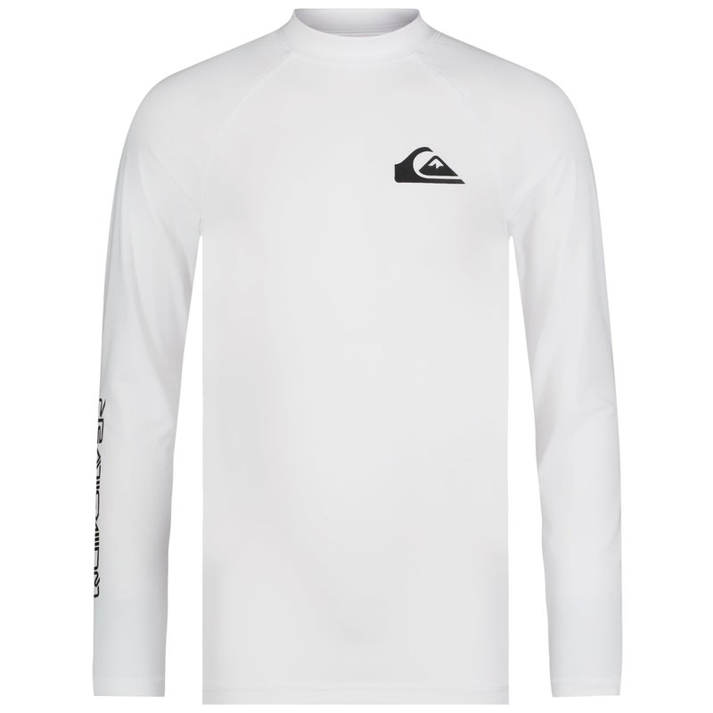 Quiksilver Boys Long Sleeve Snug Fit Rashguard Surf Shirt with UPF 50 Sun Protection Kids Swim Top White Day 1416 - Image 2