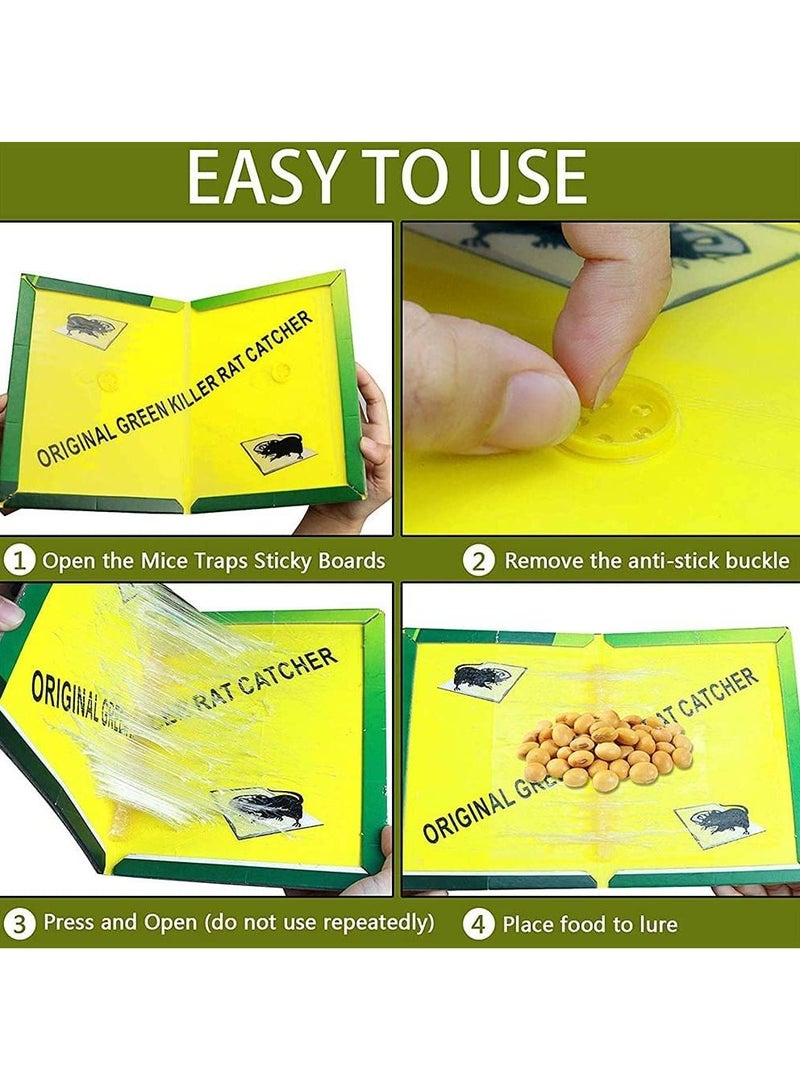 GREEN KILLER 12 PCS Mouse Traps Indoor,Mouse Glue Traps,Sticky Traps, Glue Boards Professional Strength That Work Capturing Indoor and Outdoor Rat - Image 5