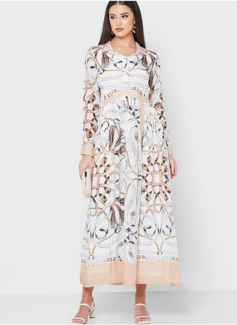KASHKHA Chain Print Maxi Dress