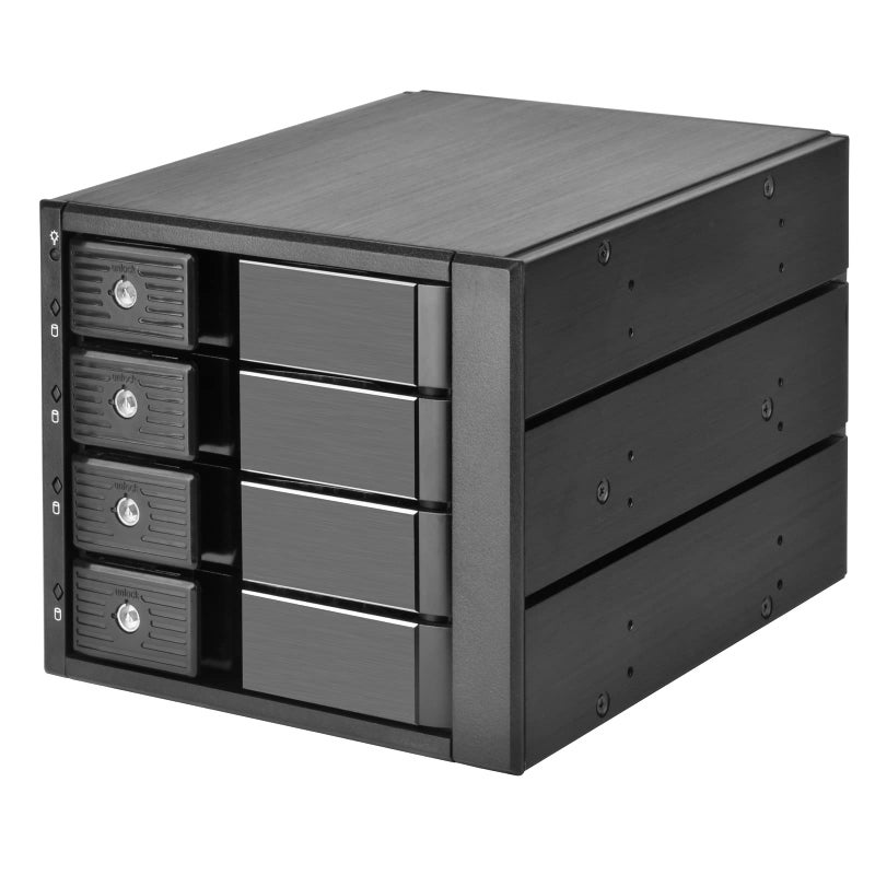 SilverStone Technology FS30412G Three 525 Bay to Four 35 SAS12G SATA 6Gbits trayless hotswap cage SSTFS304B12G