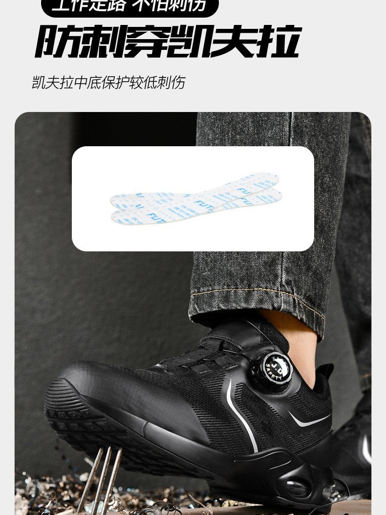 Labor Protection Shoes For Men, Anti-Smash And Anti-Puncture Steel Toe Ultra-Lightweight Construction Site Men'S Shoes, Casual And Fashionable - Image 5