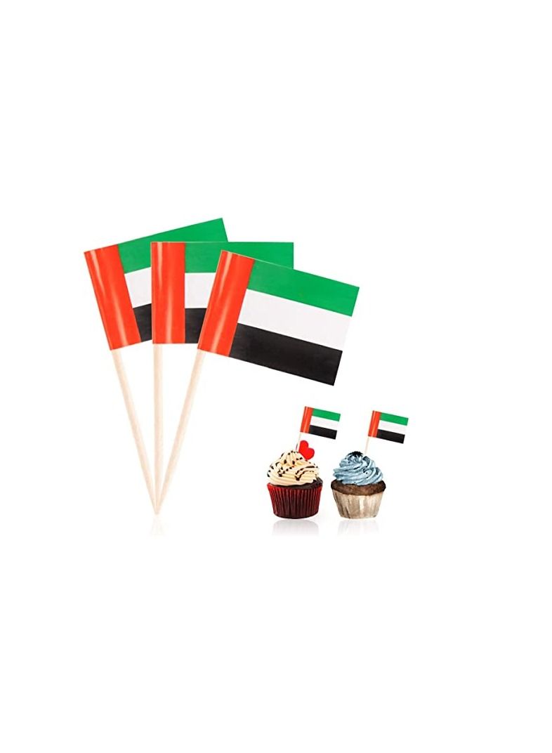 PRINTSHOP4ME Cake Cupcake Topper Double Sided National Flag Toothpicks for UAE National Day Flag Day Celebration - Image 4