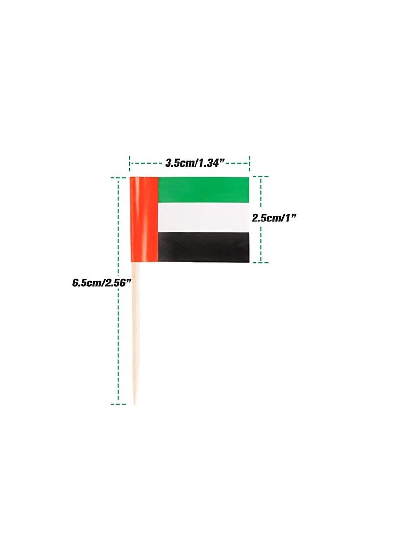 PRINTSHOP4ME Cake Cupcake Topper Double Sided National Flag Toothpicks for UAE National Day Flag Day Celebration - Image 3