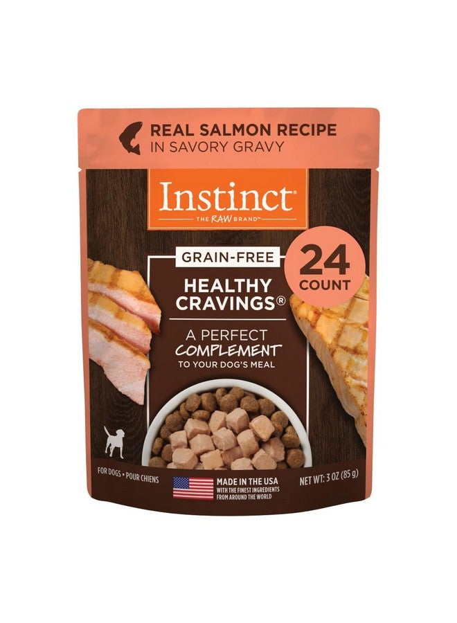 غريزة طعام الكلاب الرطب الطبيعي من Nature's Variety Instinct Healthy Cravings Grain Free Real Salmon Recipe، 3 أونصة (عبوة من 24 قطعة) - Image 1