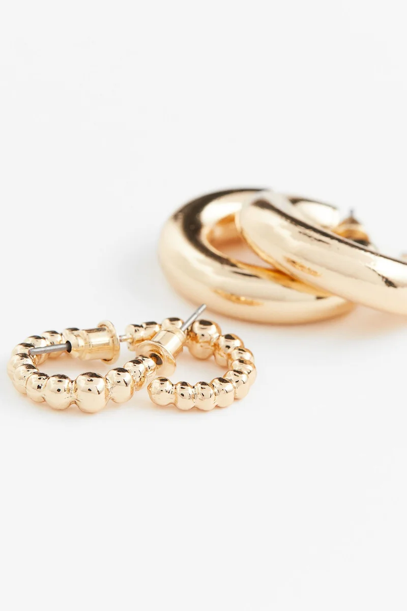 H&M 2 Pairs Hoop Earrings
