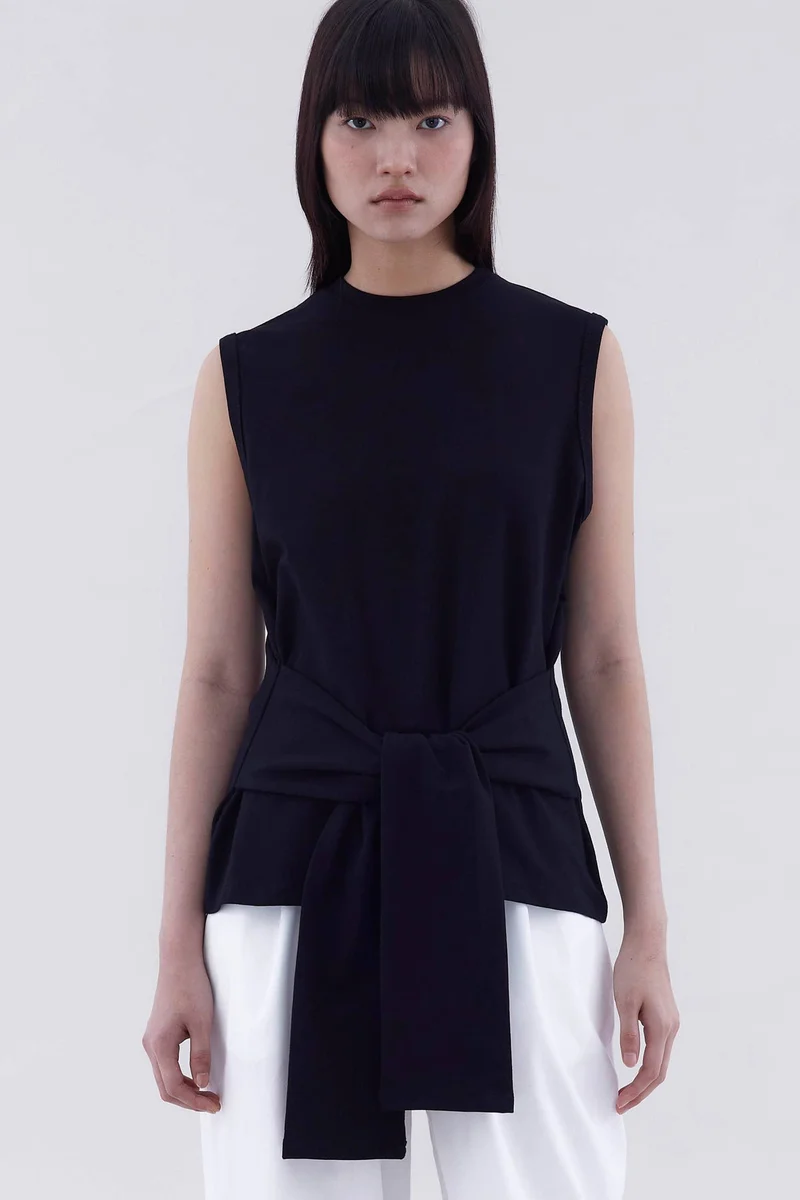 ذا اديتورز ماركت Savine Tie-Waist Relaxed Tee