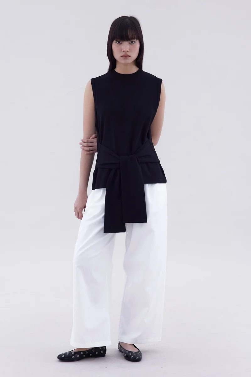 ذا اديتورز ماركت Savine Tie-Waist Relaxed Tee