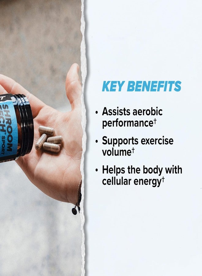 أونيت كبسولات ONNIT Shroom Tech Sport لدعم التمارين الرياضية اليومية، مكمل غذائي قبل التمرين مع فطر الكورديسيبس، مكمل غذائي خالٍ من الكافيين لدعم الطاقة اليومية، 28 كبسولة - Image 4