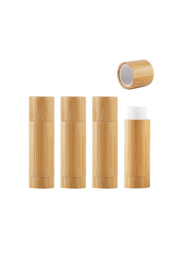 lasenersm 4 Pieces 5.5Ml 5.5G Empty Bamboo Lipstick Tubes Refillable Lip Balm Lip Gloss Tube Holder Containers With Lids For Diy Make Up Cosmetic Travel Daily Life - Image 1