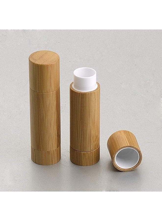 lasenersm 4 Pieces 5.5Ml 5.5G Empty Bamboo Lipstick Tubes Refillable Lip Balm Lip Gloss Tube Holder Containers With Lids For Diy Make Up Cosmetic Travel Daily Life - Image 2