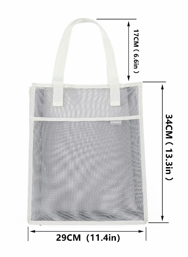 Generic Document Bag with Handle, Transparent mesh Document Bag, can Store A4 Size documents, PVC Receipt Holder, no Zipper Design, Provide Storage Space for Office, School and Family Travel  - Image 4