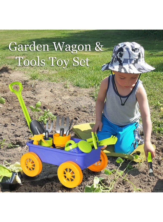 Dimple Kids Gardening Set Tools Wagon Toy - Premium 15 Piece Gardening Tools & Toddler Wagon Toy Set - Sturdy & Durable - Top Yard, Beach, Sand, Garden Toy - Outside Toys For Toddlers  - Image 5