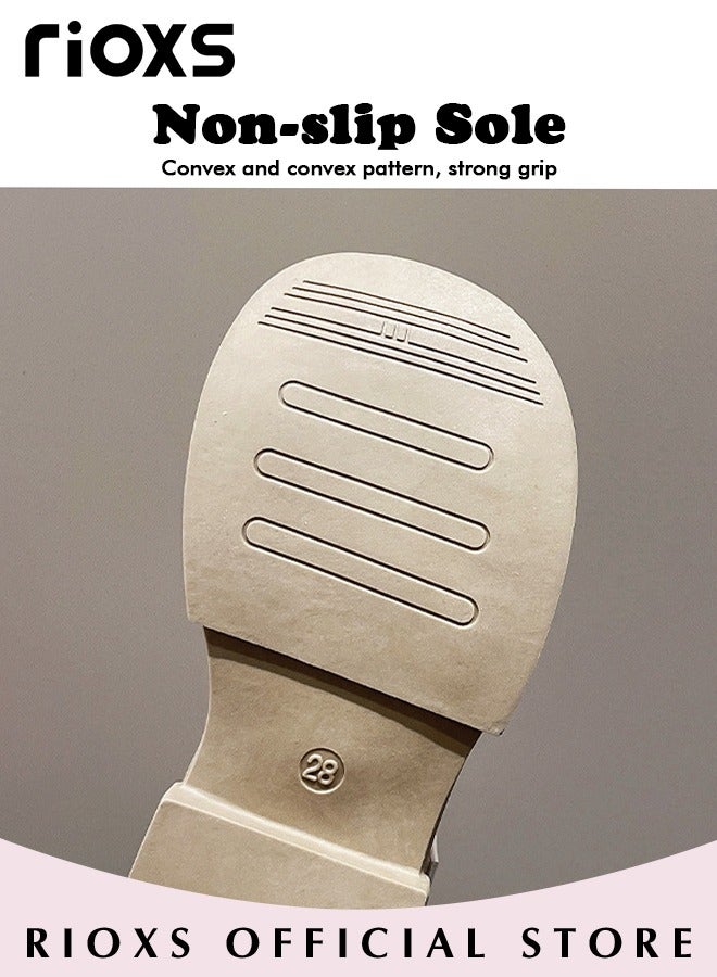 ريوكس أحذية ماري جين الخاصة بالفتيات، أحذية الأميرة الصغيرة للرقص، أحذية كلاسيكية مستديره القدم قوس مسطحة للفتيات، أحذية جلدية Patent، شقق الباليرينا للأطفال الصغار، أزهار أنيقة للفتيات أحذية الأميرة للزي المدرسي/زفاف/حفلة/ارتداء اليومية، أحذية بيج - Image 4