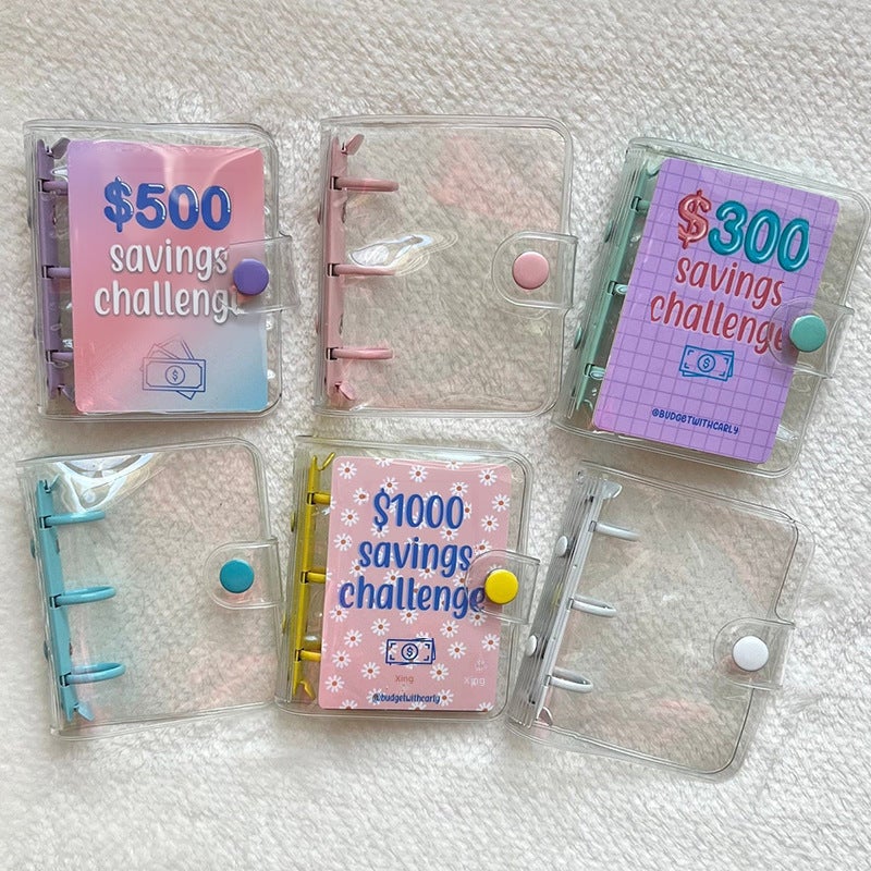 Shipment Mini Binder Savings Challenge Money Saving Clip Gift Mini Money Saving Binder - Image 5