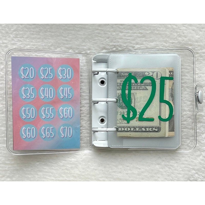 Shipment Mini Binder Savings Challenge Money Saving Clip Gift Mini Money Saving Binder - Image 3