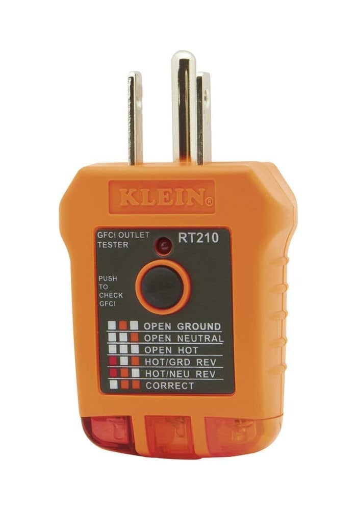 Klein Tools GFCI Receptacle Tester RT210 - Image 1