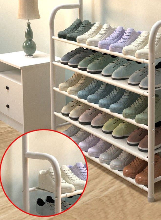 Generic 5-Layer Independent Shoe And Hat Rack, Multi-Function Entrance Shoe Rack Organizer, White - Image 5