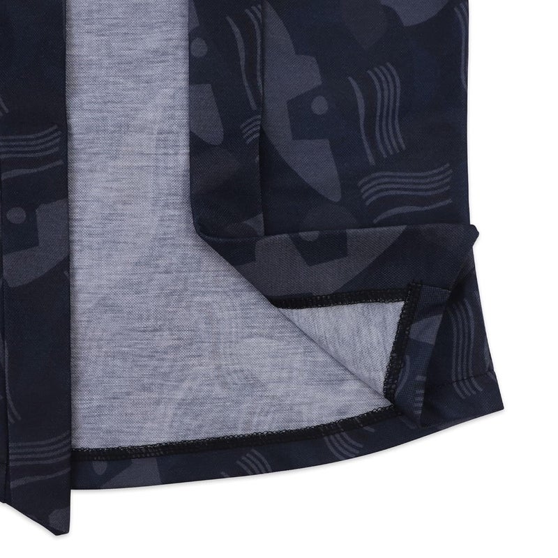 CAVIO Boys Full Sleeves Printed Shawl Collar Shrug and T-Shirt - Navy - Image 4