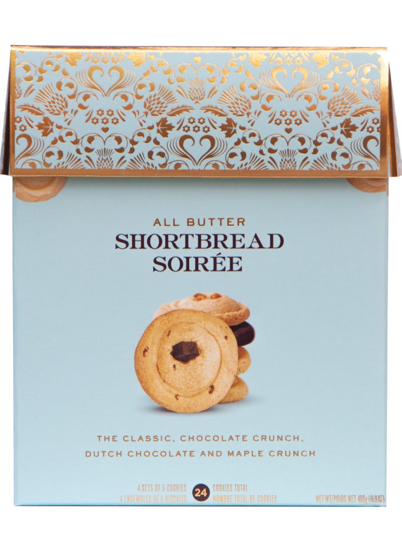 Mary Macleod's Shortbread All-Butter Blue Gift Box of Variety Shortbread Cookies  480 gm- 4 Flavors  - Image 1