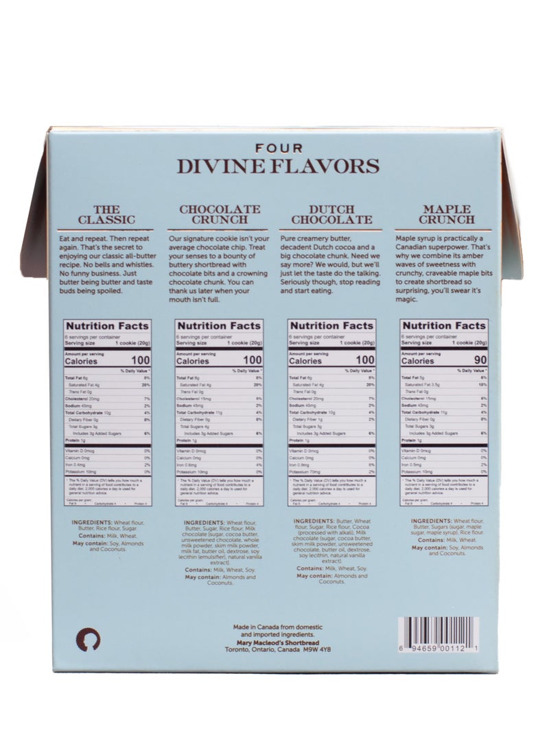 Mary Macleod's Shortbread All-Butter Blue Gift Box of Variety Shortbread Cookies  480 gm- 4 Flavors  - Image 3