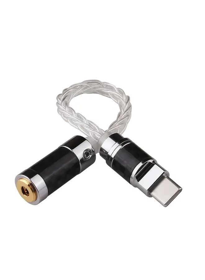 Hi Fi Portable Audio Decoder USB Type C To 3.5mm Adapter With Microphone Jack Converter Android Phone Amplifier DAC Lossless Sound Quality Portable Audio Device Sleek Metallic Finish Durable Cable About 17cm 6.69inch - Image 5